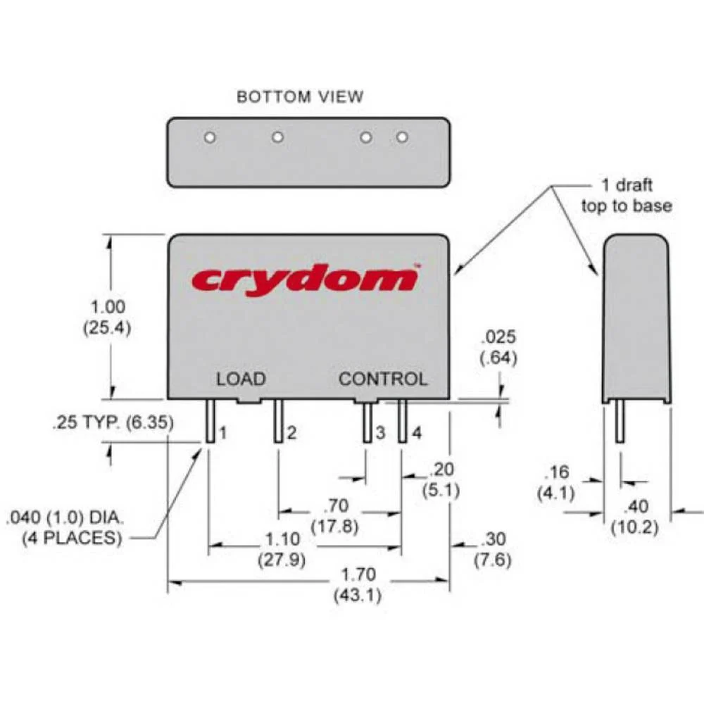 Crydom Halbleiterrelais MP240D3 3 A Schaltspannung (max.): 280 V/AC Nullspannungsschaltend