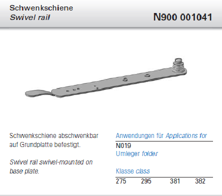 N900 001041 - SCHWENKSCHIENE
