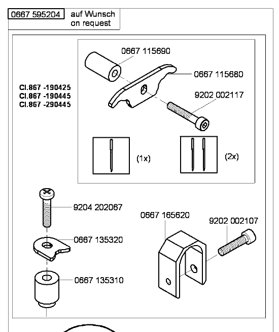 0667 595204 - Blockiersatz für Stellglieder
