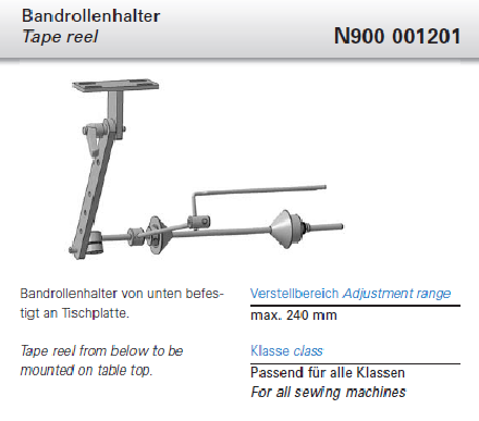 N900 001201 - BANDROLLENHALTER K