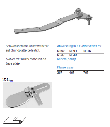 N800 V91164 - SCHWENKSCHIENE K
