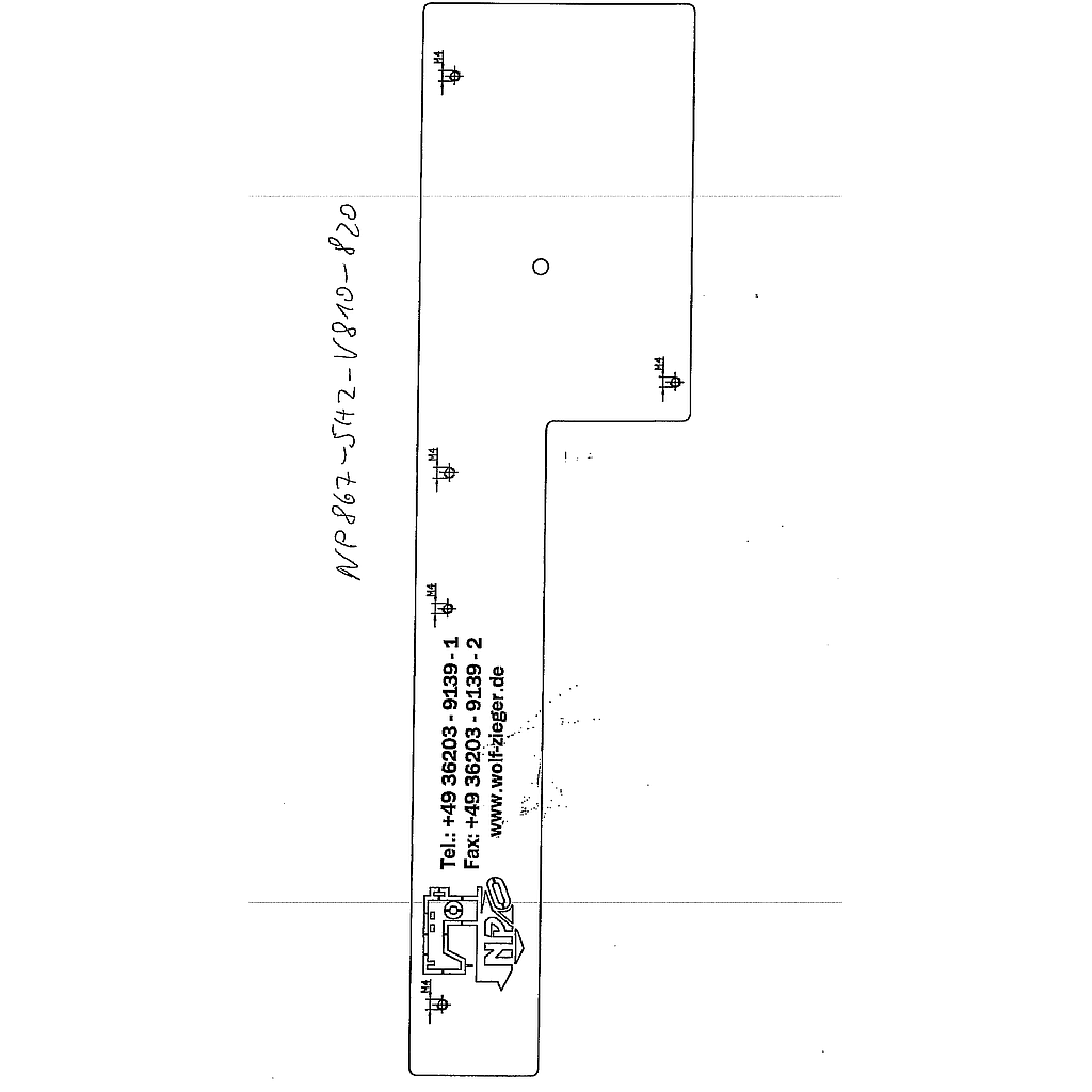9800 330010 - Bedienfeld V820 
