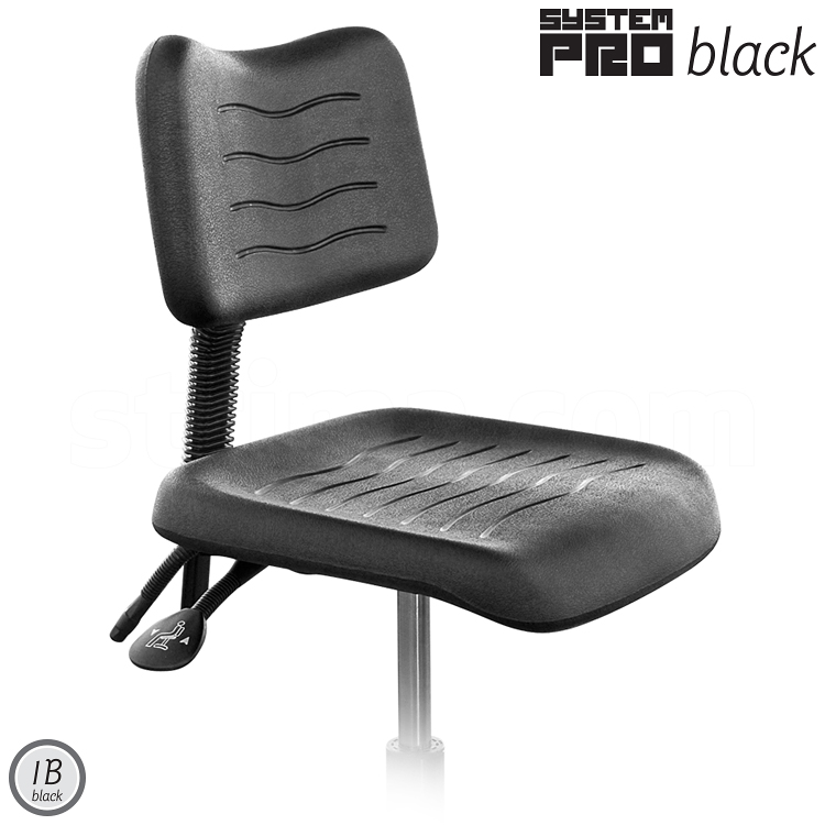 SYSTEM PRO 1B  OCTOPUS Sitzfläche mit Rückenlehne schwarz