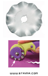 DW-RB001W - Ersatzmesser eines Rollschneiders 45 mm, gewellt