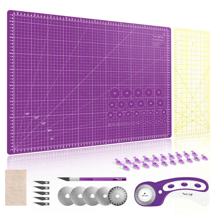 Schneideset inkl. Schneidematte 60x45 cm , Rollmesser u.v.m.