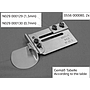 N005 12 Einfasser/ Säumer mit Führungskern für Saumbreiten über 12 mm.  Auf Wunsch mit Schwenkschiene.